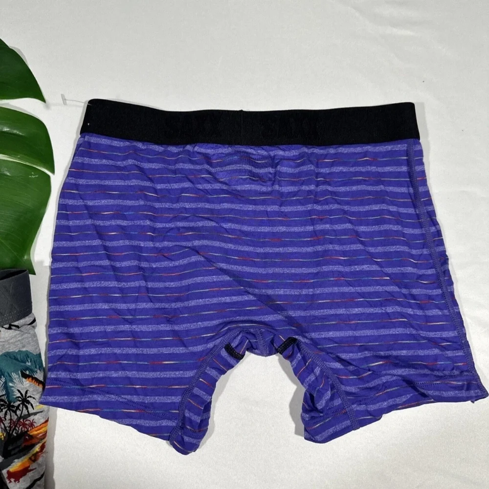 NEW 2PC SAXX [ Small ] Vibe‎ Soft Stretch Boxer Briefs Stripe & Hawaii